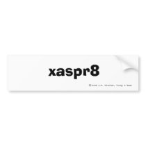 xaspr8 (exasperate) bumper stickers by crazy8tees xaspr8 (exasperate) bumper stickers