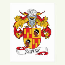 Xavier Family Crest Postcard