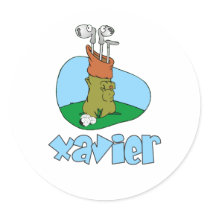 Xavier Round Sticker