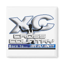 XC - CROSS COUNTRY - BORN TO RUN! magnets by sportsstuff XC - CROSS COUNTRY - BORN TO RUN! magnets