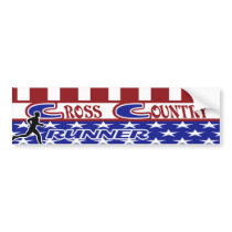 XC CROSS COUNTRY PATRIOTIC USA COLORS bumper stickers