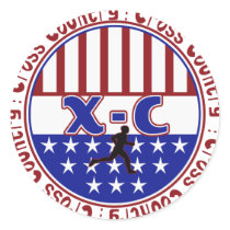 XC CROSS COUNTRY PATRIOTIC USA COLORS stickers