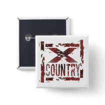 XC Cross Country Runner Button
