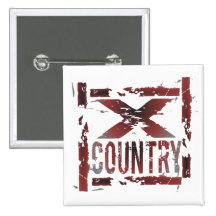 XC Cross Country Runner Button