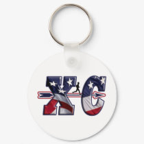 XC CROSS COUNTRY USA FLAG WRAPPED keychains