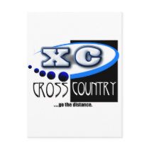 XC MOTTO - Go the Distance - CROSS COUNTRY postcards