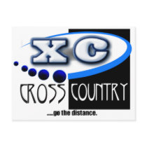 XC MOTTO - Go the Distance - CROSS COUNTRY postcards
