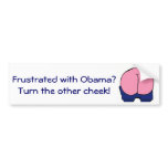 XD- Frustrated with Obama Mooning sticker bumper stickers