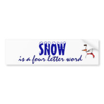 XE- Funny Snow Sticker Bumper Stickers