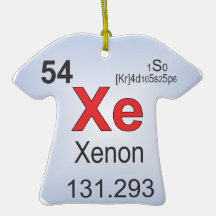 Xenon Individual Element of the Periodic Table Christmas Tree Ornament