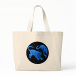 Xian China 2002 Blue Ghost Tigers Black Circle Tra Tote Bag