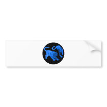 Xian China 2002 Blue Ghost Tigers Black Circle Tra Bumper Stickers