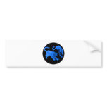 Xian China 2002 Blue Ghost Tigers Black Circle Tra Bumper Stickers