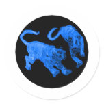 Xian China 2002 Blue Ghost Tigers Black Circle Tra stickers
