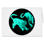 Xian China 2002 Cyan Ghost Tigers Black Circle Tra cards