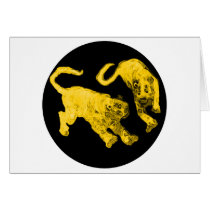 Xian China 2002 Gold Ghost Tigers Black Circle Tra Cards