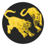 Xian China 2002 Gold Ghost Tigers Black Circle Tra stickers
