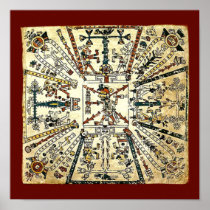 Xiuhtecuhtli Aztec Death God Print