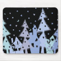 Xmas blue town mousepads