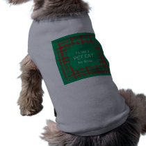 Xmas Brush Checks green Dog T-shirt