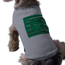 Xmas Brush Stripes green Dog T-shirt