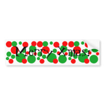 Xmas Bubble Dots bumper stickers