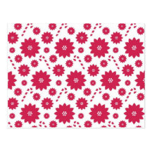 xmas candy cane pattern postcards