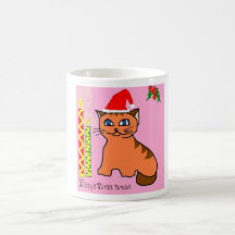 xmas cat2, Kitty's First Xmas Coffee Mugs