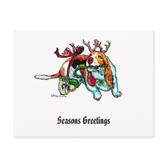 Xmas Disability Hound Postcard postcard