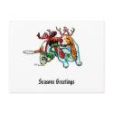 Xmas Disability Hound Postcard by ggbassetrescue Xmas Disability Hound Postcard