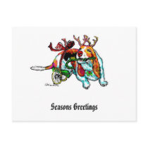 Xmas Disability Hound Postcard