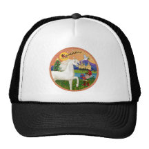 Xmas Fantasy - White Arabian Horse Mesh Hat
