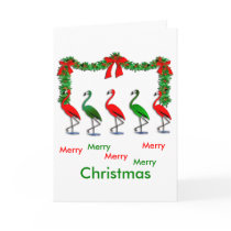 Xmas Flamingo Rockettes cards