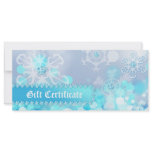 Xmas Gift Certificates Spa Blue Snow Jewelry Customized Rack Card
