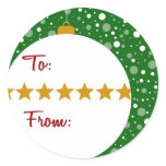Xmas Gift Sticker Green