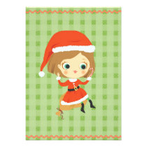 Xmas Girl I invitation invitations