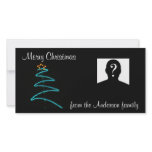 xmas green tree photo greeting card