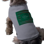 Xmas Grunge Stripes green Dog T-shirt pet clothing