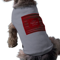 Xmas Grunge Stripes red Dog T-shirt