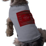 Xmas Grunge Stripes red Dog T-shirt pet clothing