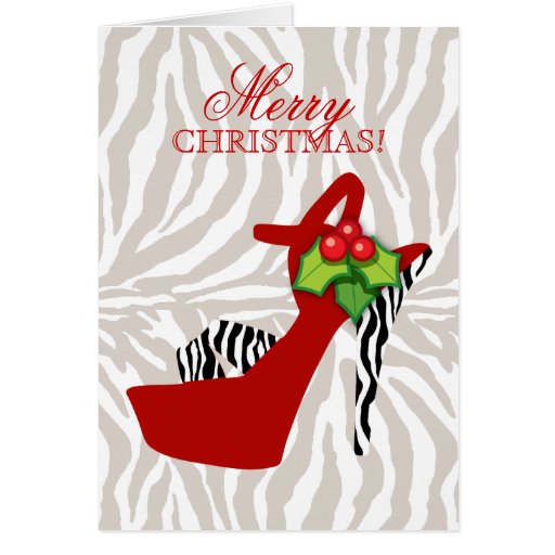 33 White High heel shoe christmas cards for Mens