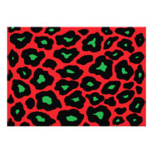 Xmas Leopard Custom Invitation