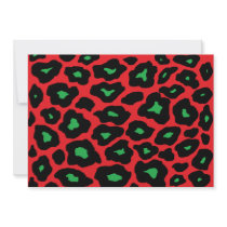 Xmas Leopard Custom Invitation