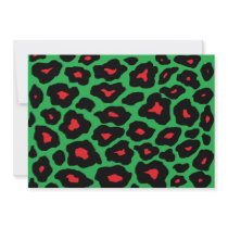 Xmas Leopard Custom Invitation