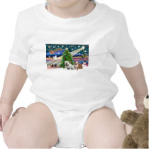 Xmas Magic - 2 English Bulldogs t-shirts by heartsonggallery Xmas Magic - 2 English Bulldogs t-shirts