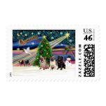 Xmas Magic-3Pugs 2fawn-1blk postage