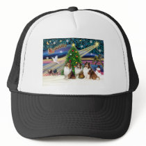 Xmas Magic-3Shelties 3Sable-Wht hats by ChristmasMagicDogs Xmas Magic-3Shelties 3Sable-Wht hats