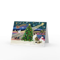 Xmas Magic-Akita brwn-white cards by ChristmasMagicDogs Xmas Magic-Akita brwn-white cards