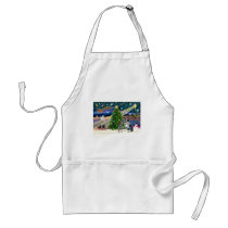 Xmas Magic-Aussie Cattle Dog pair aprons by ChristmasMagicDogs Xmas Magic-Aussie Cattle Dog pair aprons