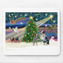 Xmas Magic-Aussie Cattle Dog pair mousepads